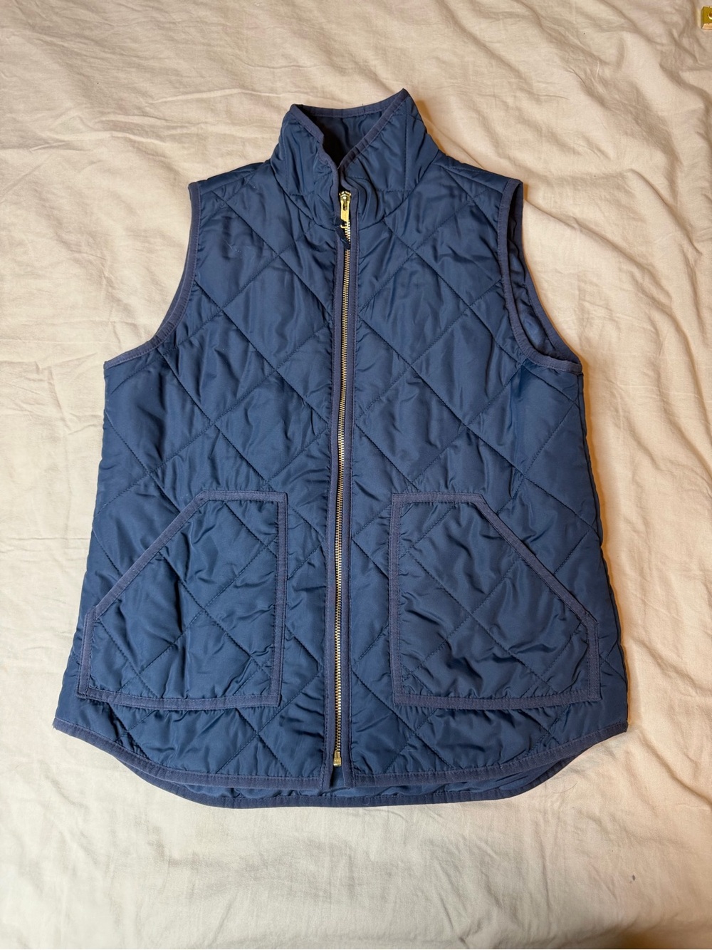 J. Crew Quilted Navy Women's Vest